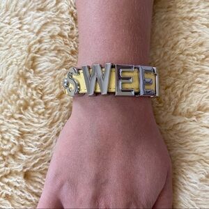 NWOT SWEET BCBG bracelet pale yellow/silver